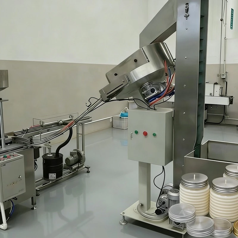 Palm Wax Chandèl Threaded Cap Pwodiksyon Liy