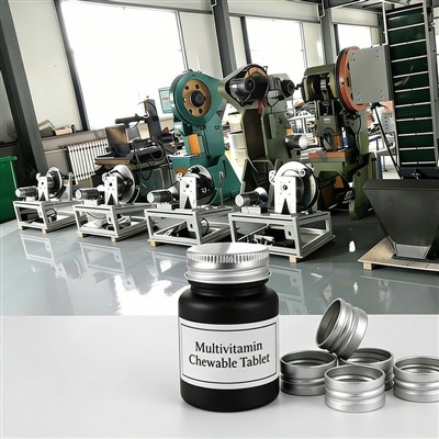 Multivitamin chewable tablèt Threaded Cap pwodiksyon liy